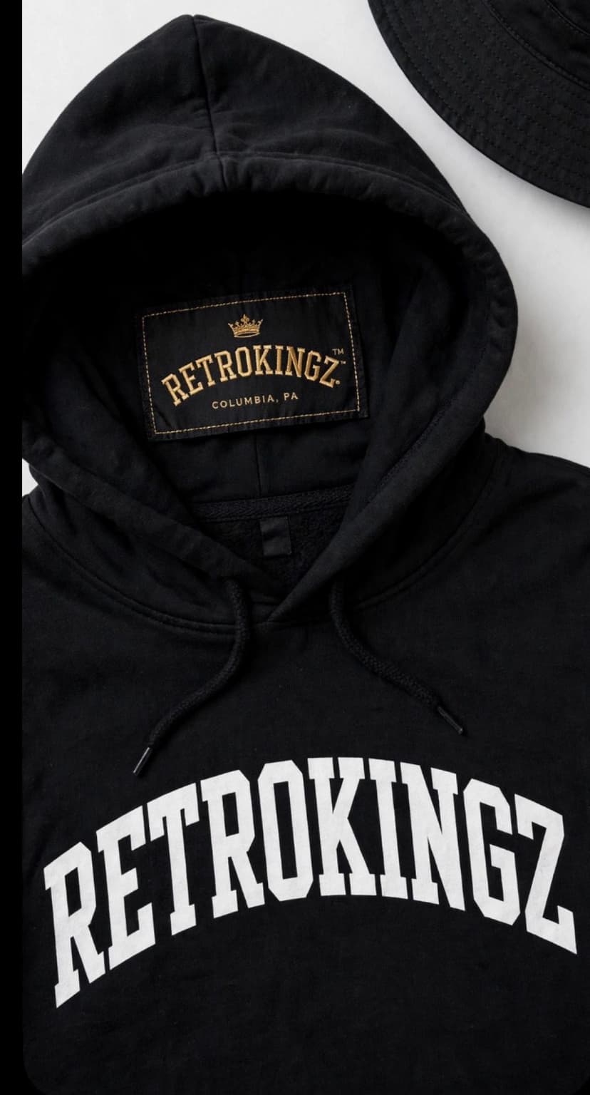 RETROKINGZ™ Classic Black Hoodie